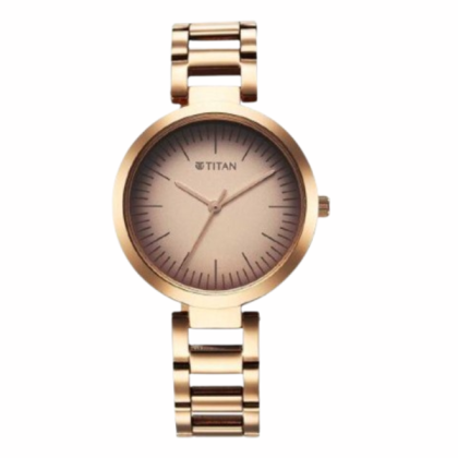 Titan Workwear 2480WM06 Beige Dial Stainless Steel Strap Quartz Women Watch